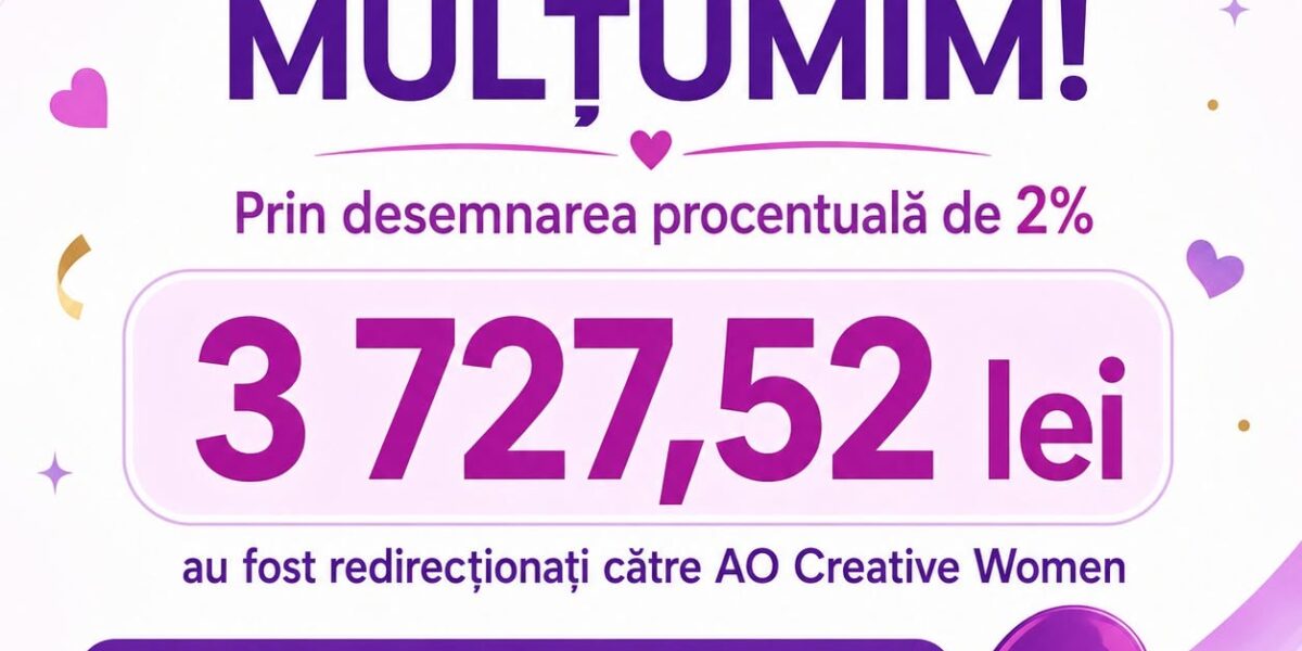Mulțumim pentru susținerea prin mecanismul 2%